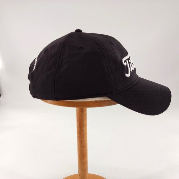 TITLEIST Baseball Hat Adult Black Crest‎ International Logo Adjustable Polyester - Picture 5 of 9